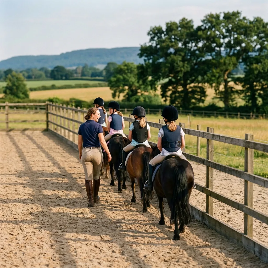 Cours de poney à Villemotier, Ain